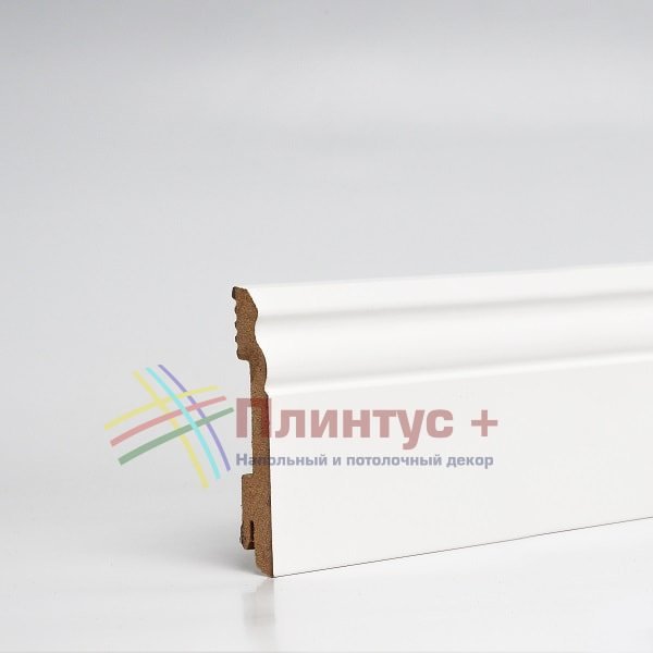 Плинтус Pedross МДФ белый фигурный (100x18x2500 мм)