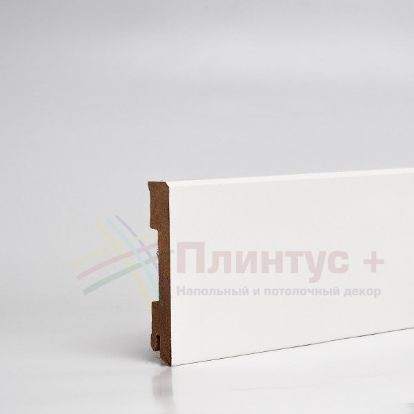 Плинтус Pedross МДФ белый плоский глянцевый (100x18x2500 мм)