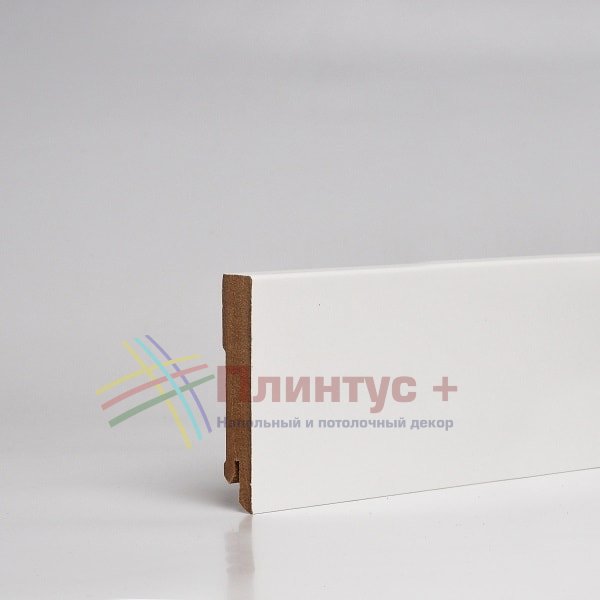 Плинтус Pro-line W06-80 МДФ белый плоский (80x16x2050 мм)