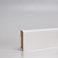 Плинтус Pro-line W02-60 МДФ белый плоский( 60x16x2050 мм)