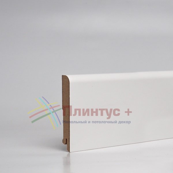 Плинтус Pro-line W02-100 МДФ белый плоский (100x16x2050 мм)