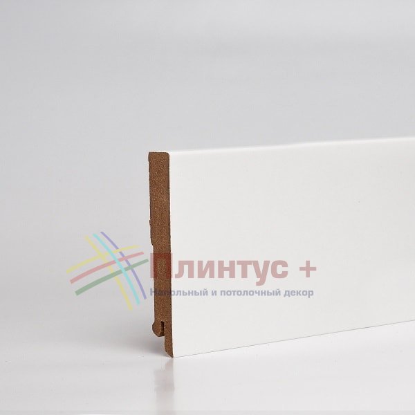 Плинтус Pro-line W06-100 МДФ белый плоский (100x16x2050 мм)