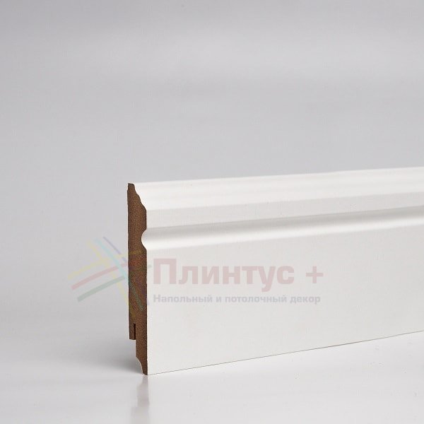 Плинтус TeckWood Белый фигурный (100x16x2150 мм)